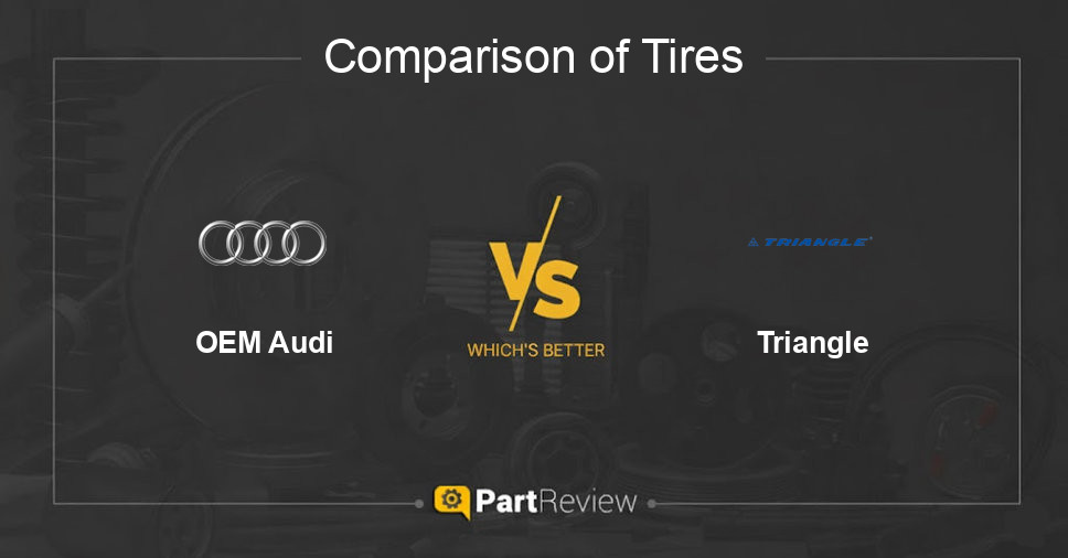 Comparison of tires OEM Audi and Triangle
