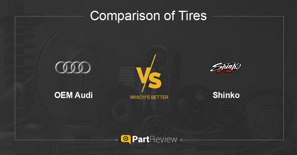Comparison of tires OEM Audi and Shinko