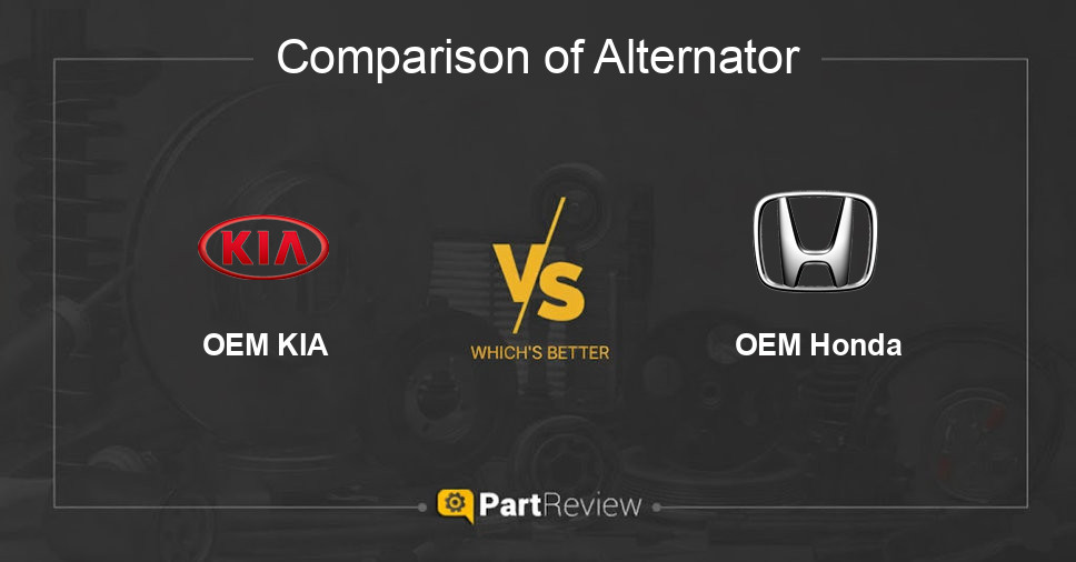 Comparison of alternator OEM KIA and OEM Honda