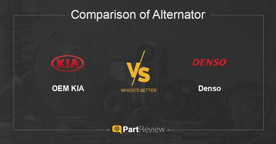 Comparison of alternator OEM KIA and Denso
