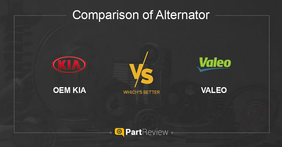 Comparison of alternator OEM KIA and VALEO