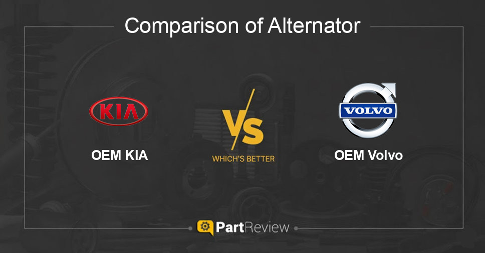 Comparison of alternator OEM KIA and OEM Volvo