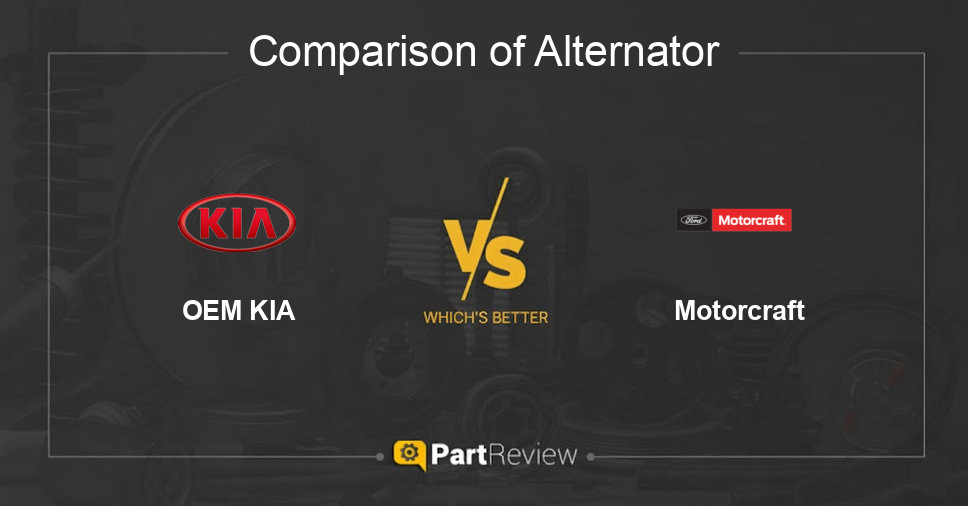 Comparison of alternator OEM KIA and Motorcraft