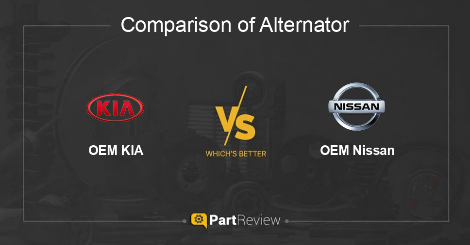 Comparison of alternator OEM KIA and OEM Nissan