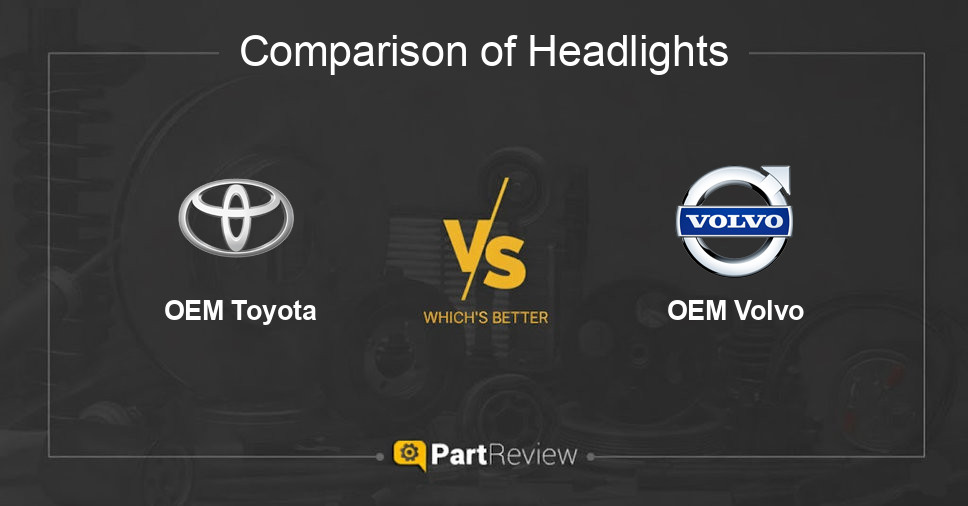 Comparison of headlights OEM Toyota and OEM Volvo