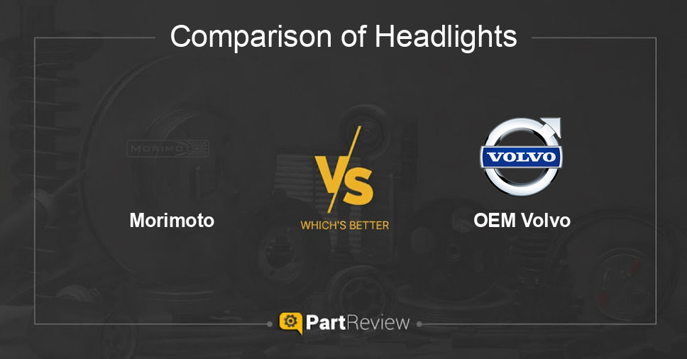 Comparison of headlights Morimoto and OEM Volvo