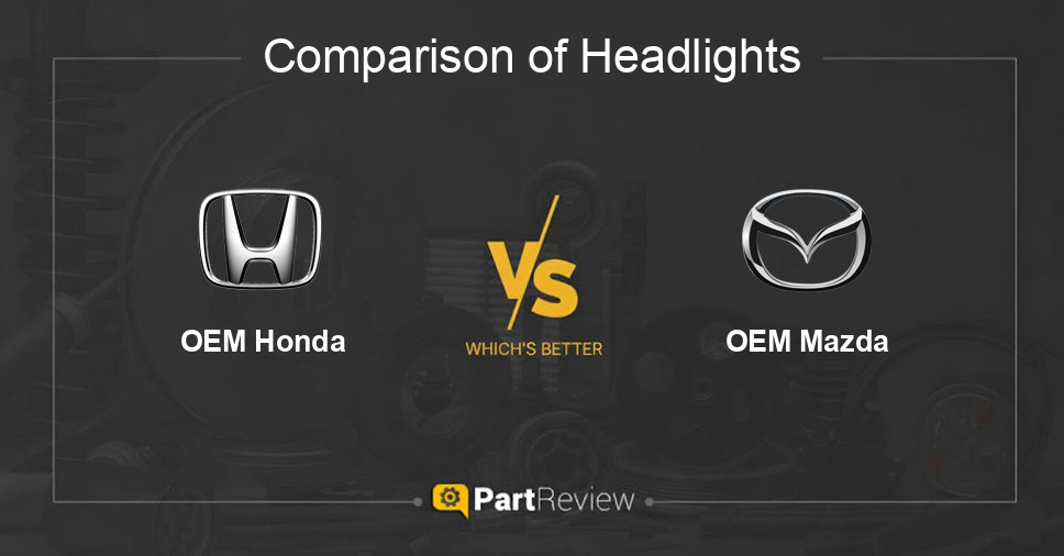 Comparison of headlights OEM Honda and OEM Mazda