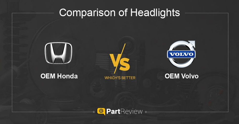 Comparison of headlights OEM Honda and OEM Volvo