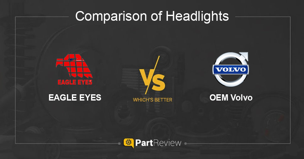 Comparison of headlights EAGLE EYES and OEM Volvo
