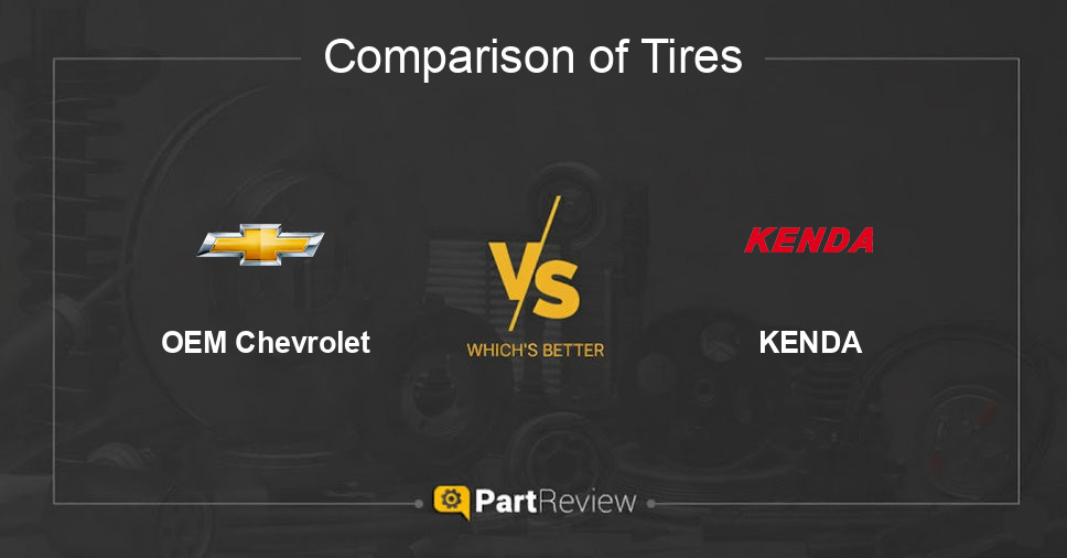 Comparison of tires OEM Chevrolet and KENDA