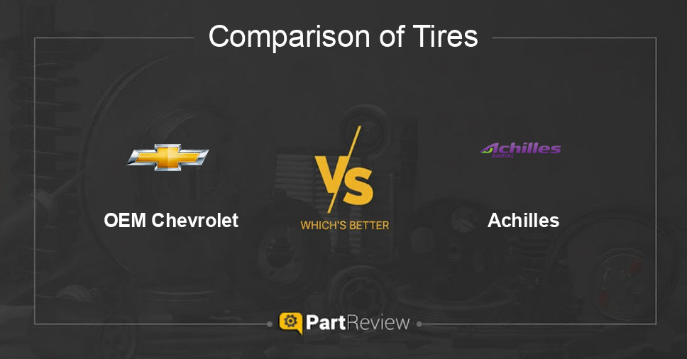 Comparison of tires OEM Chevrolet and Achilles