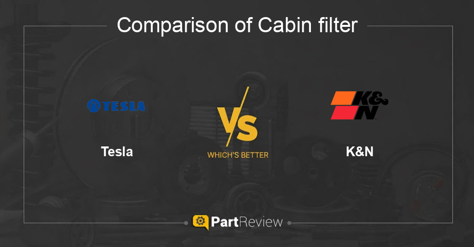 Comparison of cabin filter Tesla and K&N