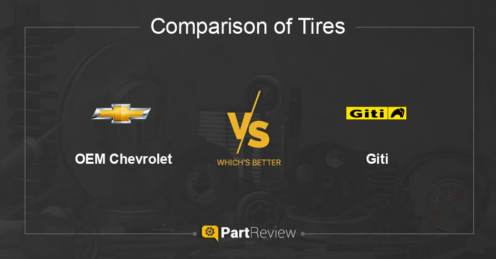 Comparison of tires OEM Chevrolet and Giti