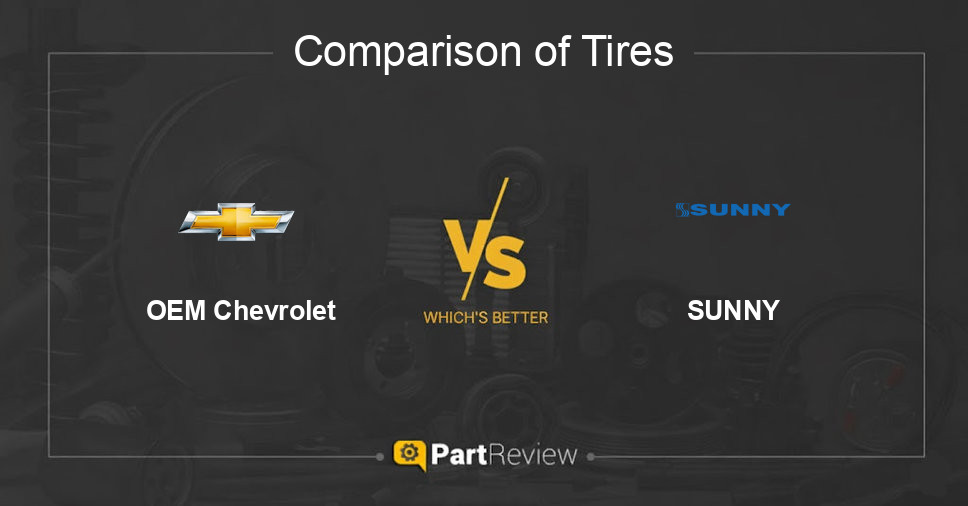 Comparison of tires OEM Chevrolet and SUNNY