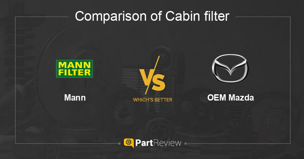 Comparison of cabin filter Mann and OEM Mazda