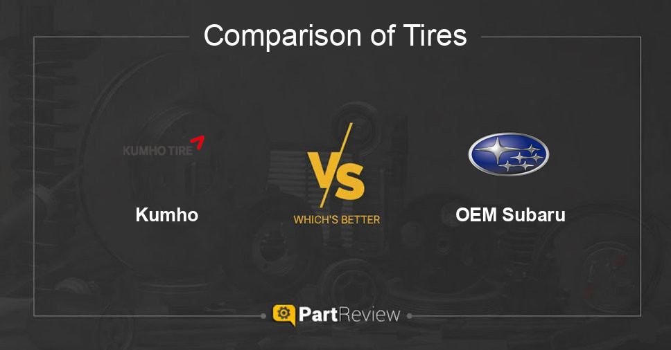 Comparison of tires Kumho and OEM Subaru