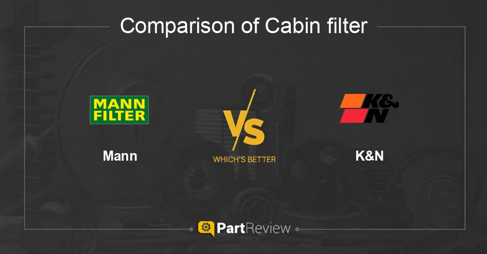 Comparison of cabin filter Mann and K&N