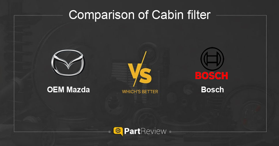 Comparison of cabin filter OEM Mazda and Bosch