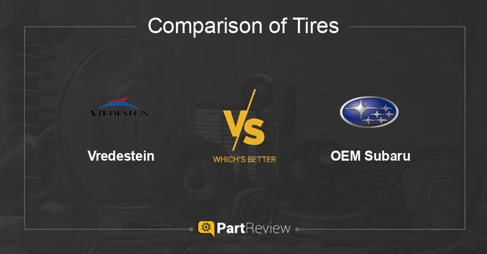 Comparison of tires Vredestein and OEM Subaru