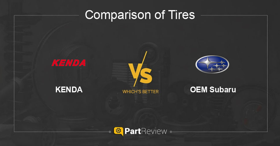 Comparison of tires KENDA and OEM Subaru