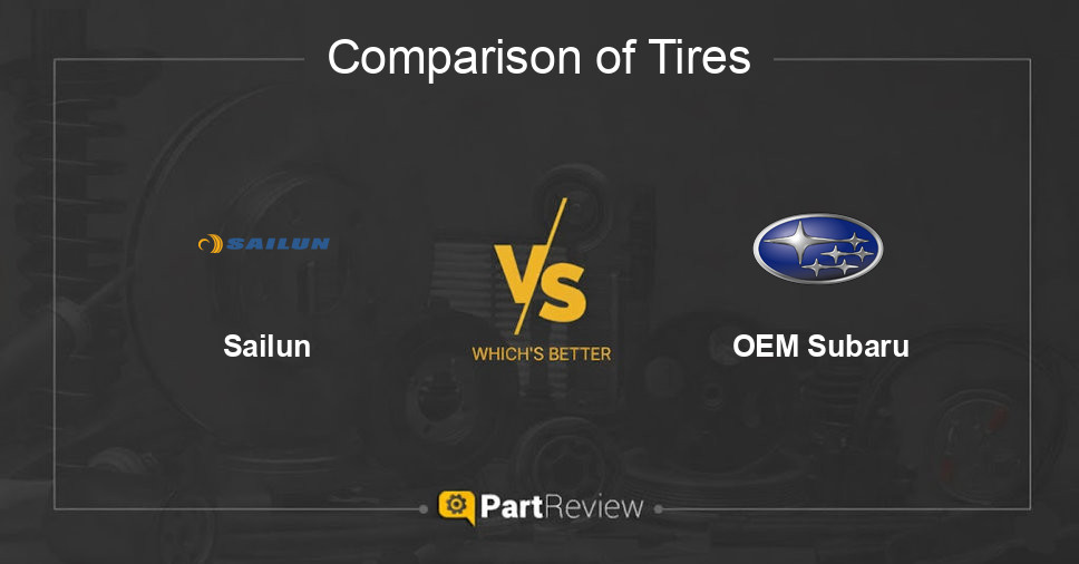 Comparison of tires Sailun and OEM Subaru