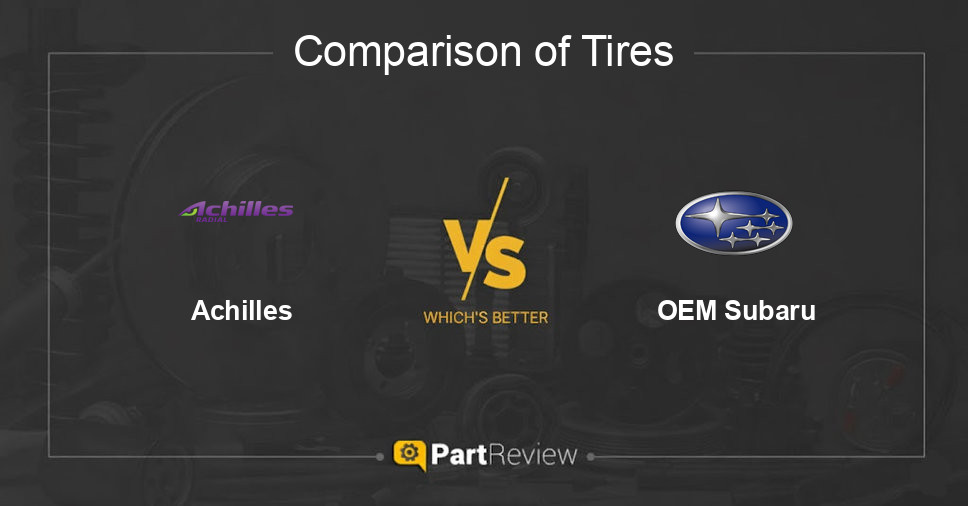 Comparison of tires Achilles and OEM Subaru