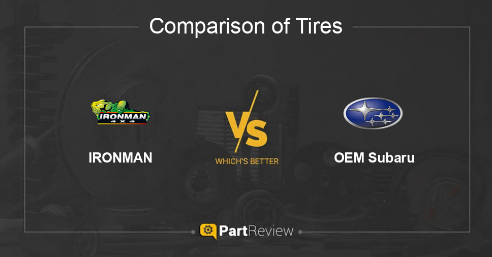 Comparison of tires IRONMAN and OEM Subaru