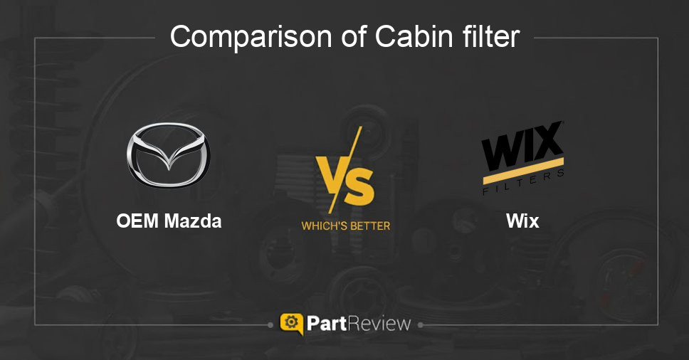 Comparison of cabin filter OEM Mazda and Wix