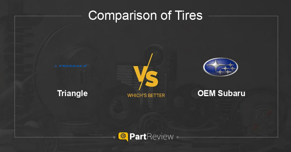 Comparison of tires Triangle and OEM Subaru