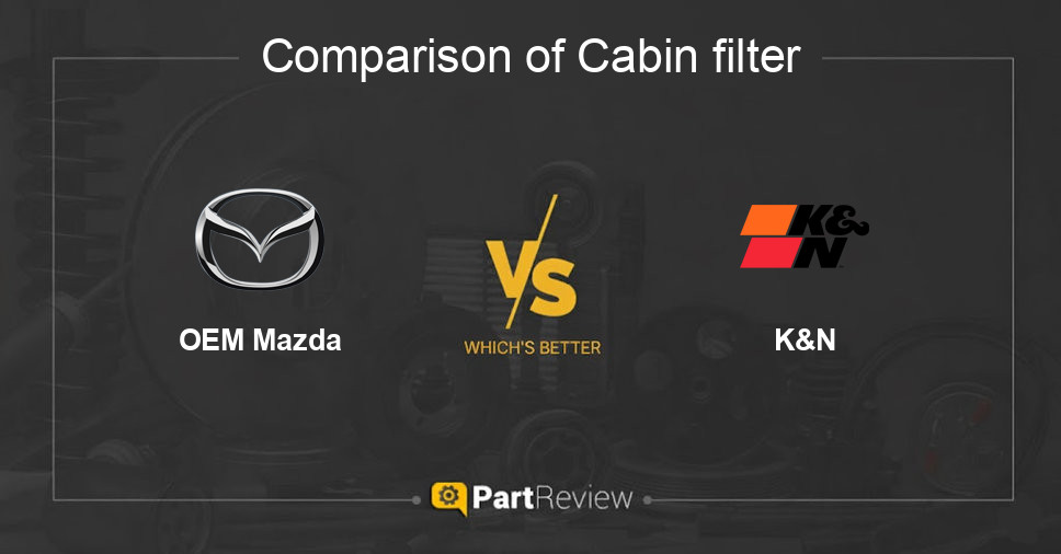 Comparison of cabin filter OEM Mazda and K&N