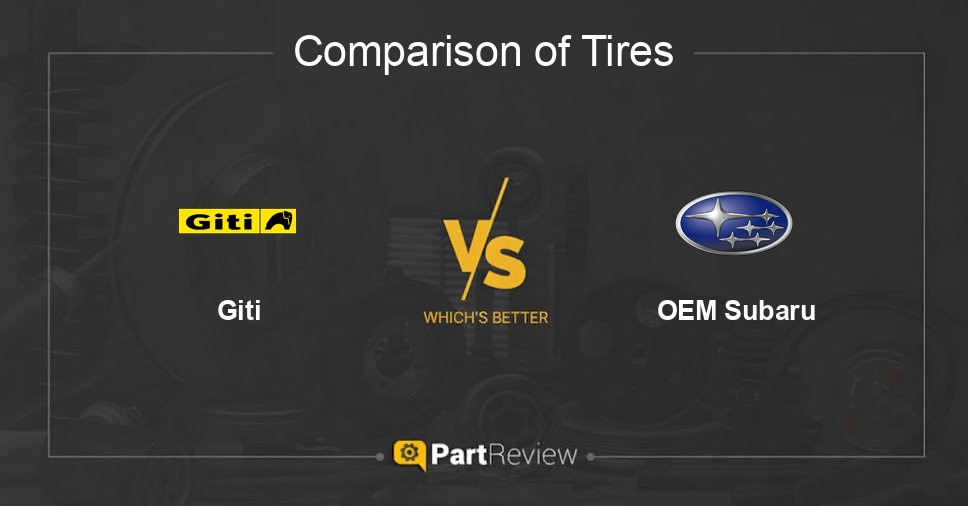 Comparison of tires Giti and OEM Subaru