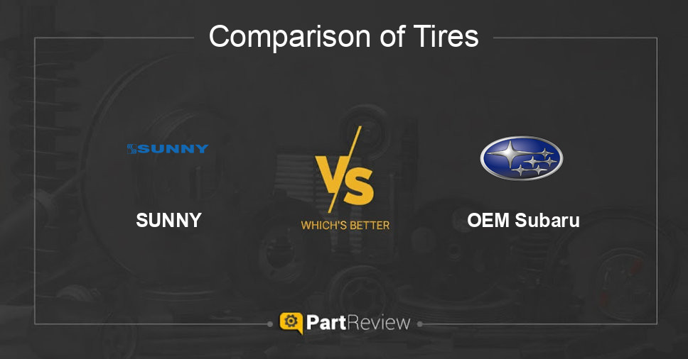 Comparison of tires SUNNY and OEM Subaru