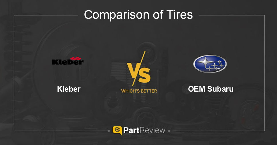 Comparison of tires Kleber and OEM Subaru