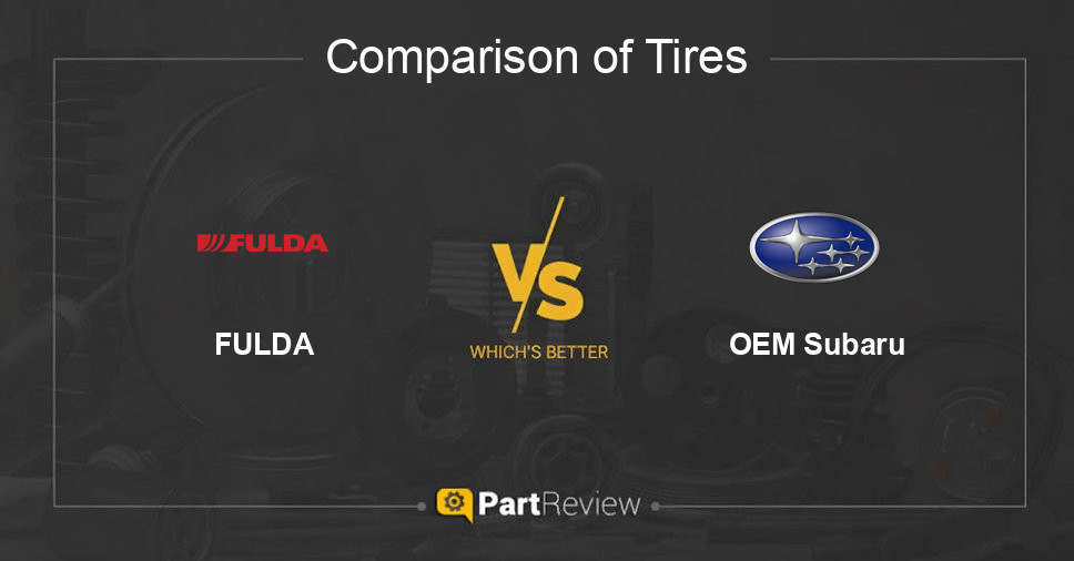 Comparison of tires FULDA and OEM Subaru
