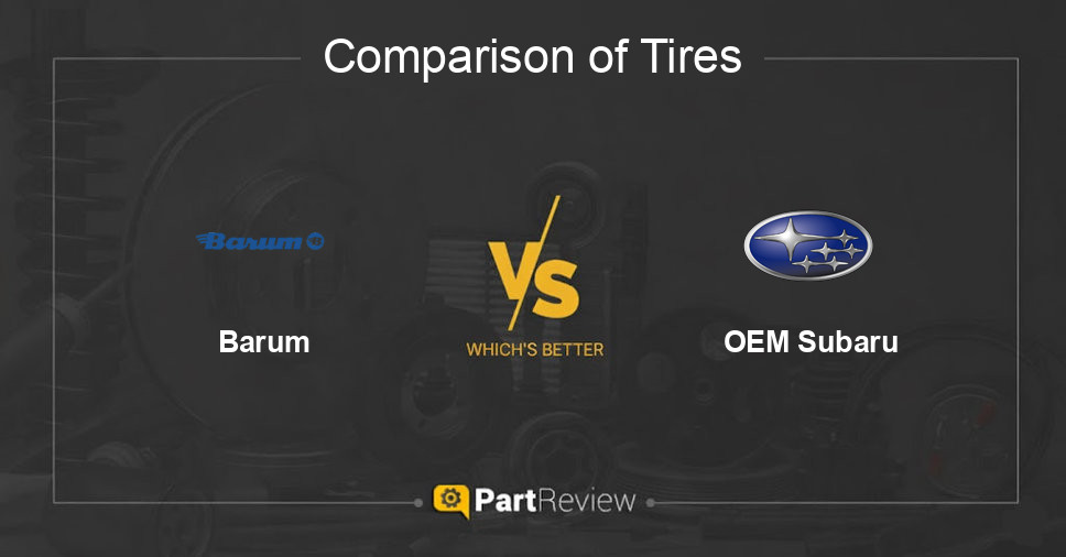 Comparison of tires Barum and OEM Subaru