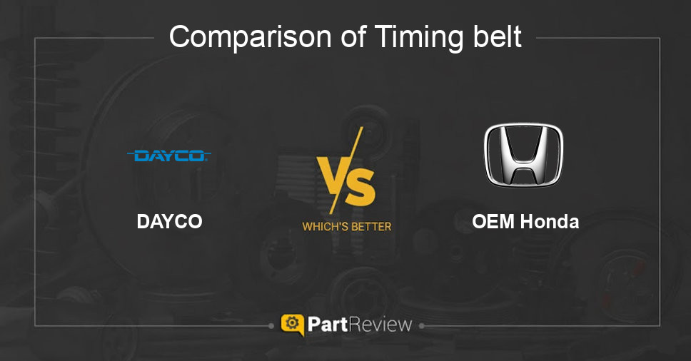 Comparison of timing belt DAYCO and OEM Honda