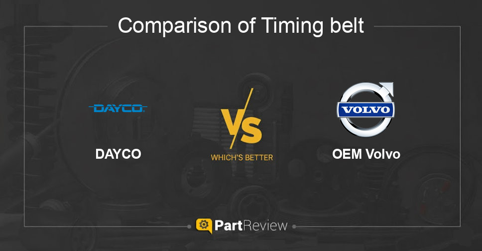 Comparison of timing belt DAYCO and OEM Volvo
