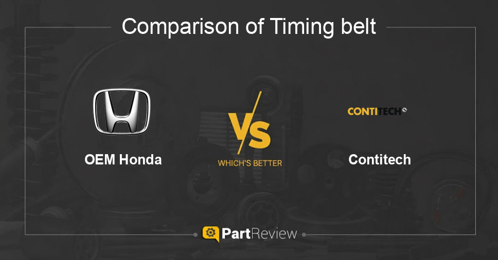 Comparison of timing belt OEM Honda and Contitech