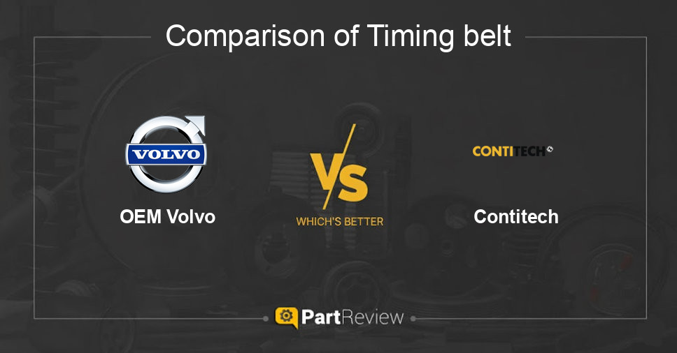 Comparison of timing belt OEM Volvo and Contitech