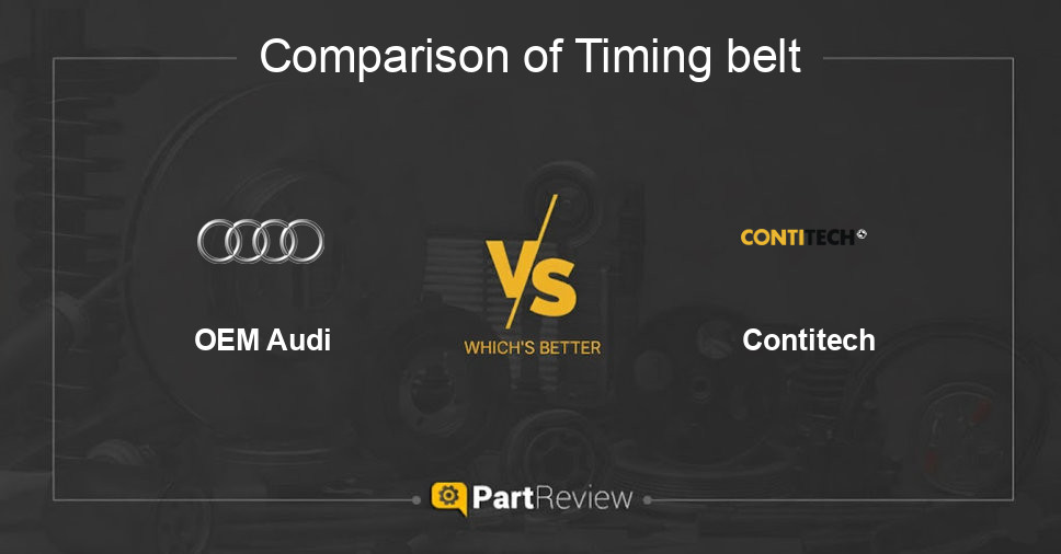 Comparison of timing belt OEM Audi and Contitech