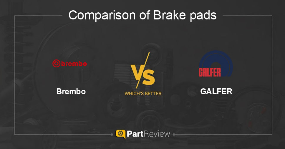 Comparison of brake pads Brembo and GALFER