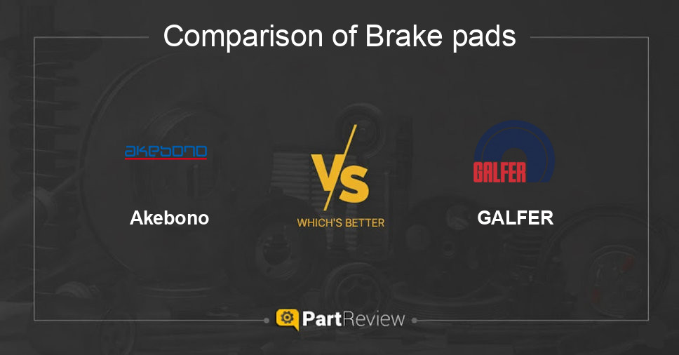 Comparison of brake pads Akebono and GALFER