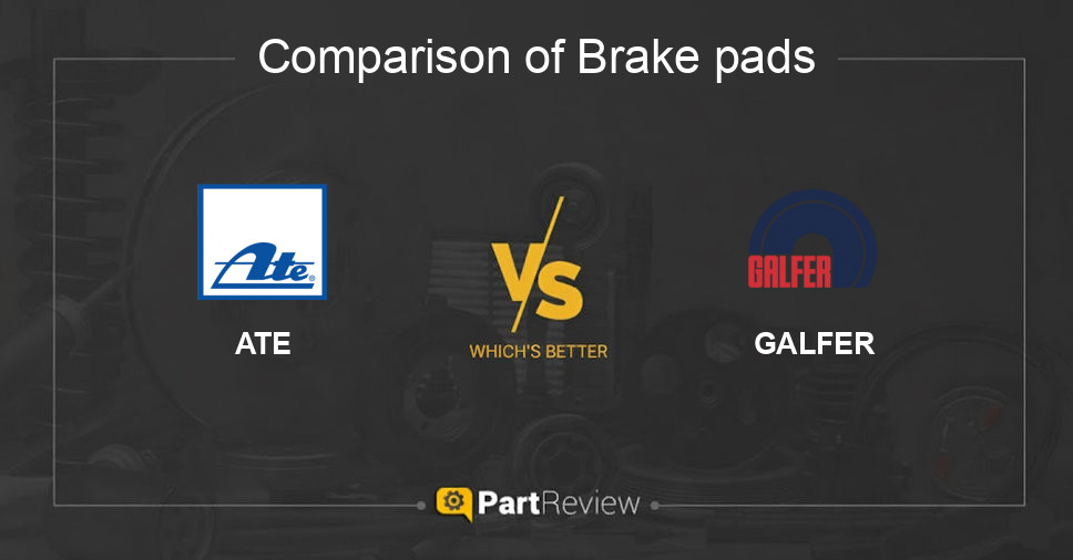Comparison of brake pads ATE and GALFER