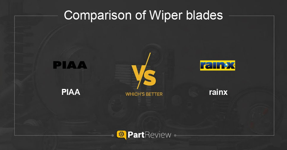 Comparison of wiper blades PIAA and rainx