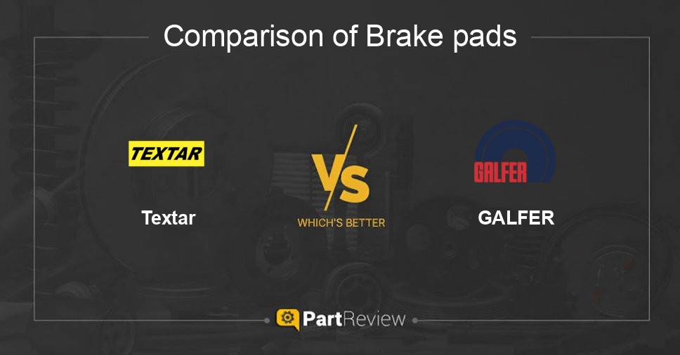 Comparison of brake pads Textar and GALFER