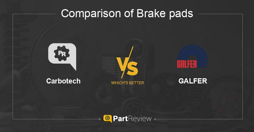 Comparison of brake pads Carbotech and GALFER