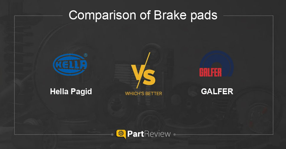 Comparison of brake pads Hella Pagid and GALFER