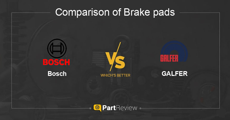 Comparison of brake pads Bosch and GALFER