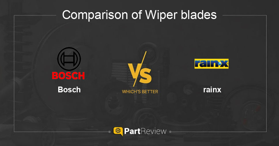 Comparison of wiper blades Bosch and rainx