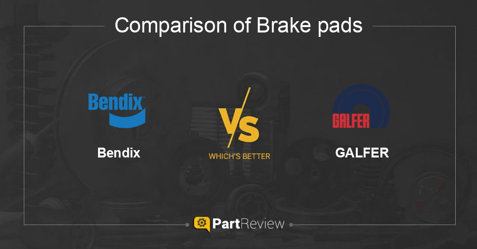 Comparison of brake pads Bendix and GALFER